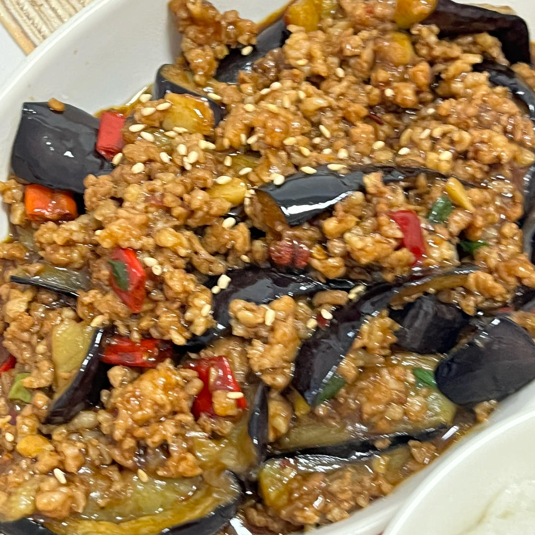 红烧肉沫茄子