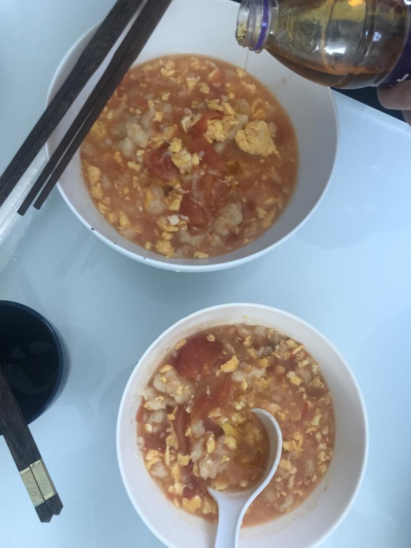 番茄鸡蛋面疙瘩汤