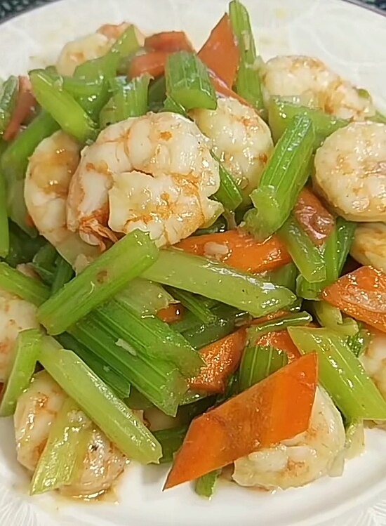 虾仁-炒芹菜