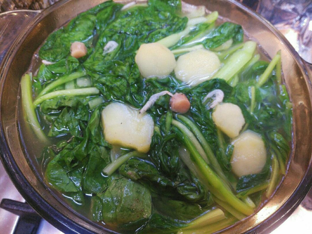 piyoamy做的鸡毛菜土豆片汤