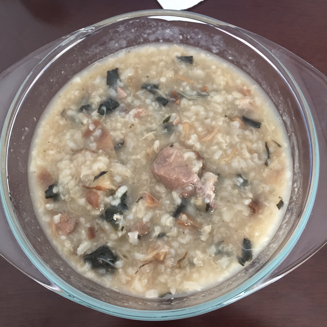 咸排骨菜干粥