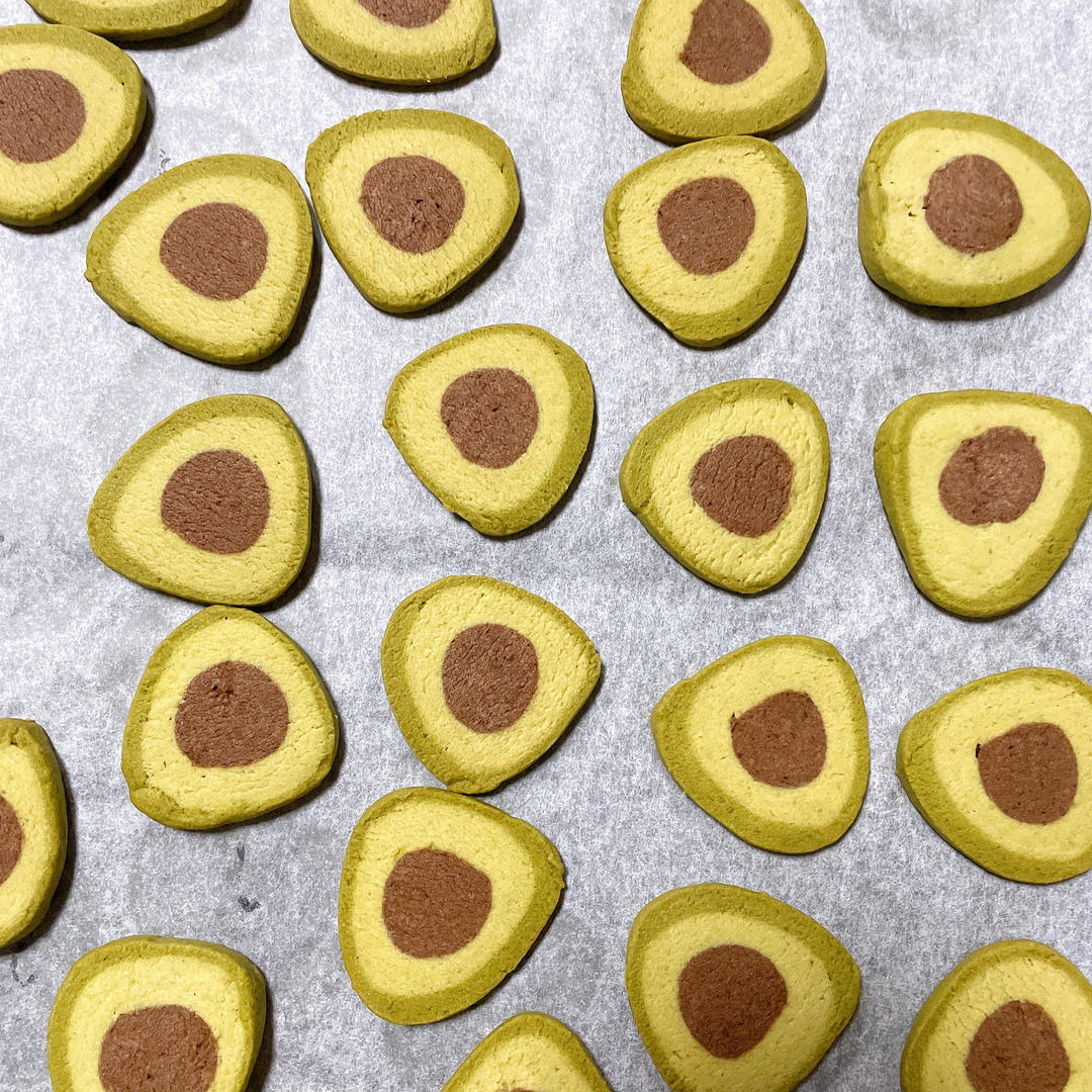 🥑免打发，免模具，清新小可爱—牛油果造型曲奇饼干