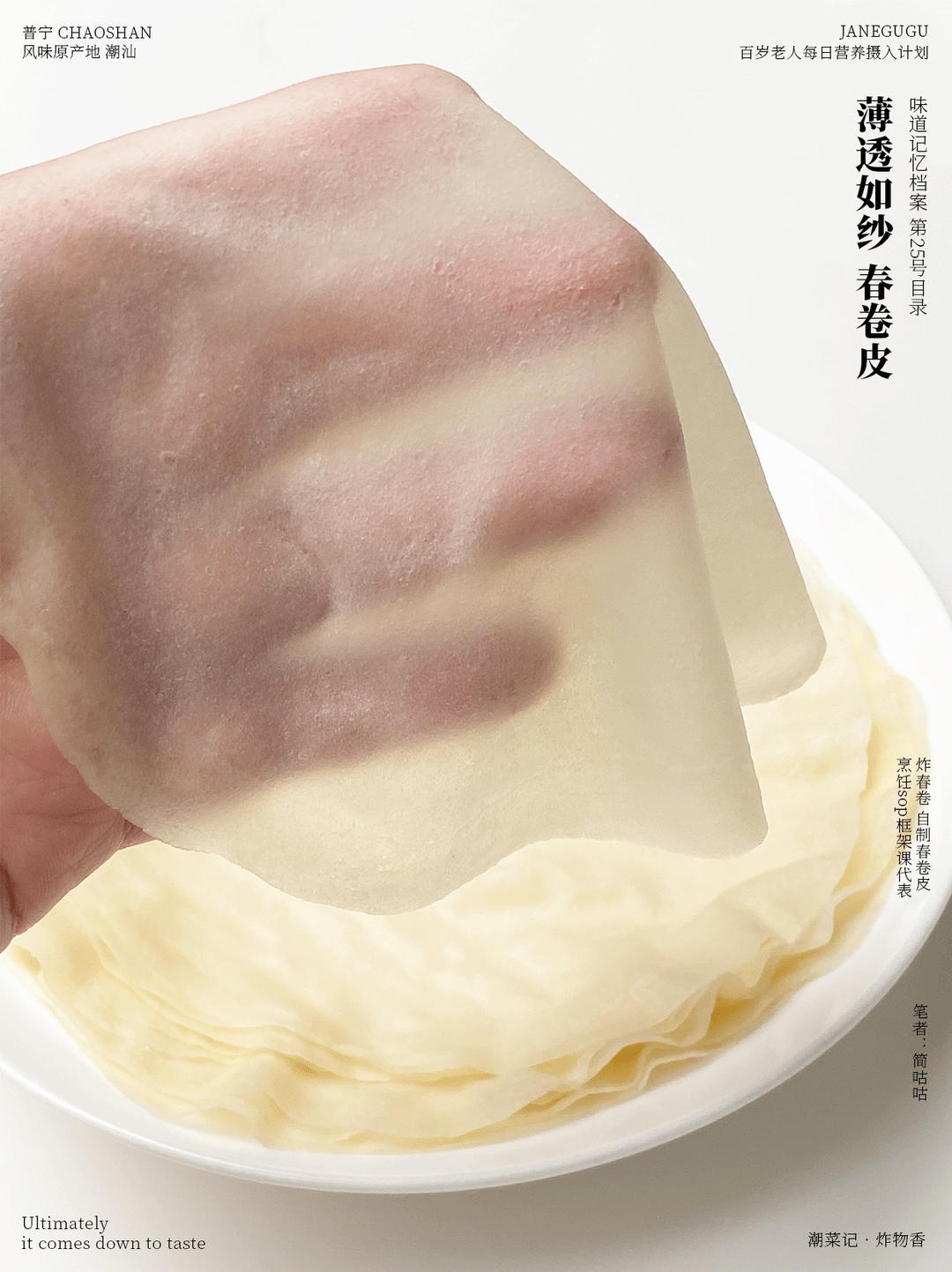 「潮汕炸春卷 自制春卷皮」