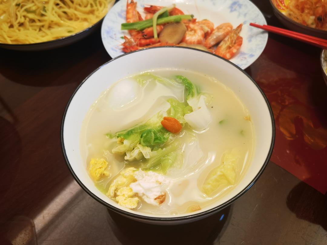 看着平平无奇却很鲜美的白菜鸡蛋汤
