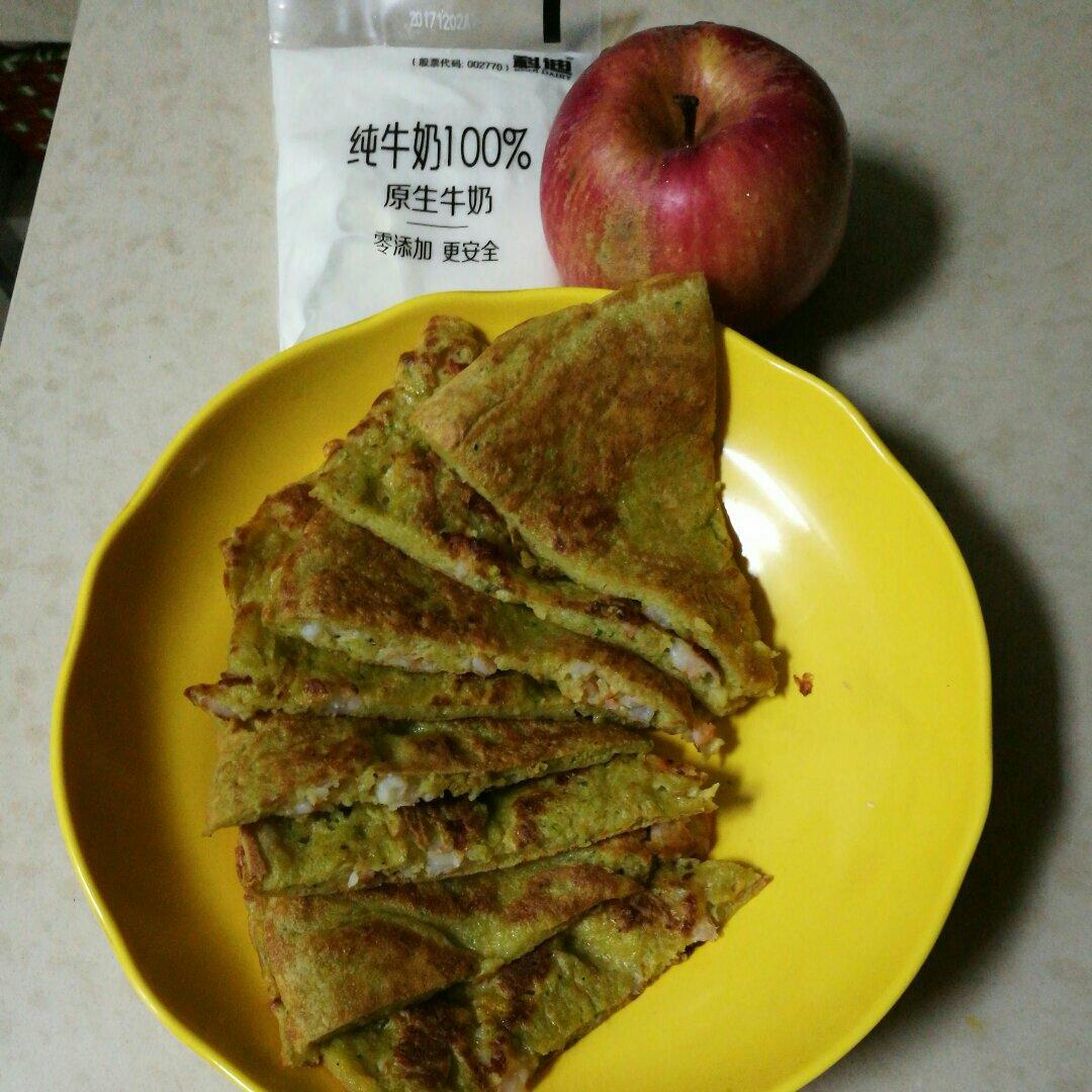 西葫芦鲜虾饼