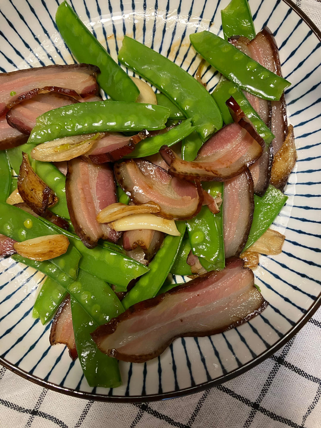 腊肉炒荷蘭豆