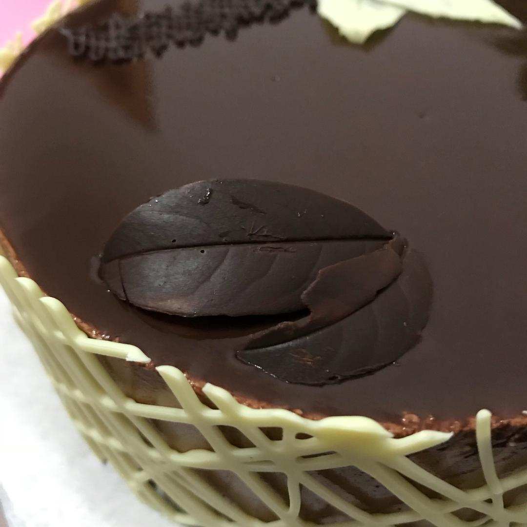 落叶古典巧克力蛋糕——好吃到让人尖叫（附巧克力叶子的做法）