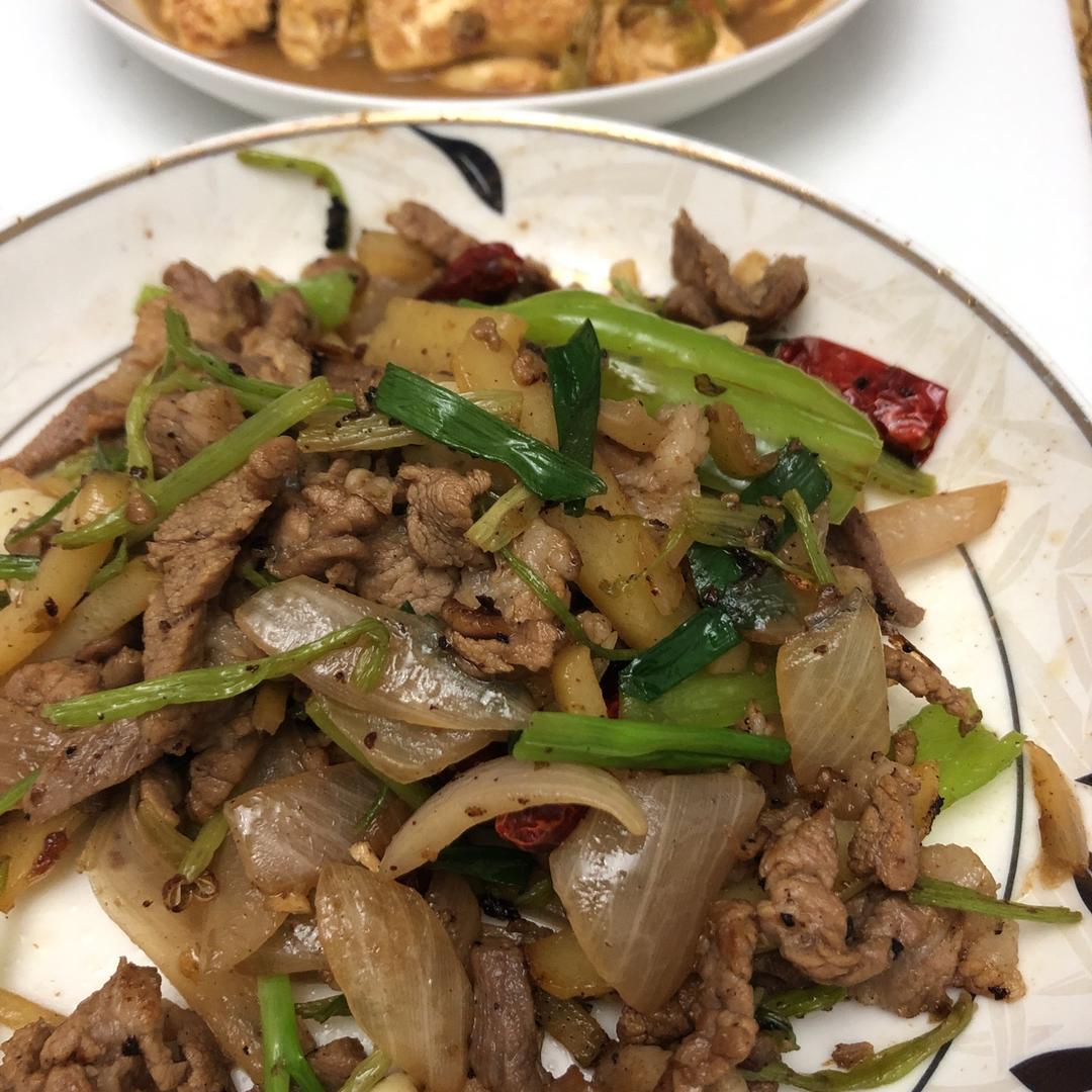 孜然小炒梅花肉