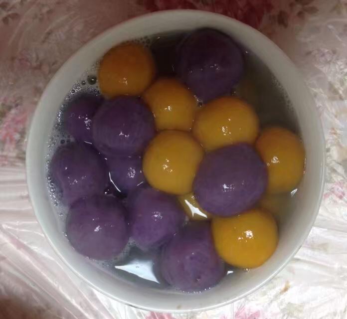 三色汤圆——南瓜&紫薯&抹茶汤圆