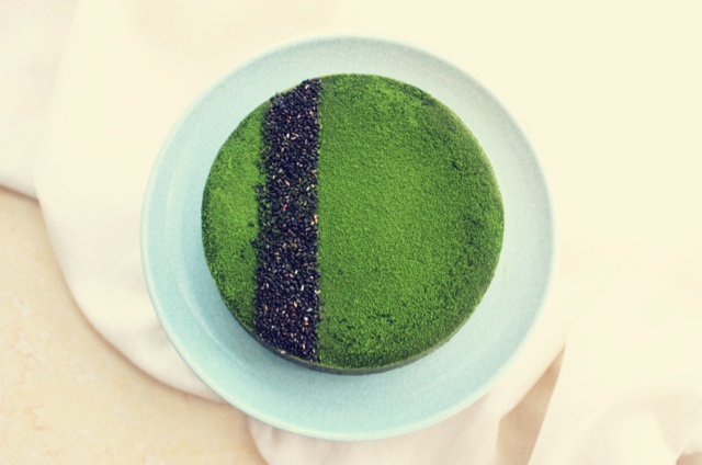 和风抹茶黑芝麻乳酪蛋糕