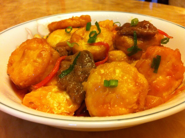 酸甜酱煎日本豆腐