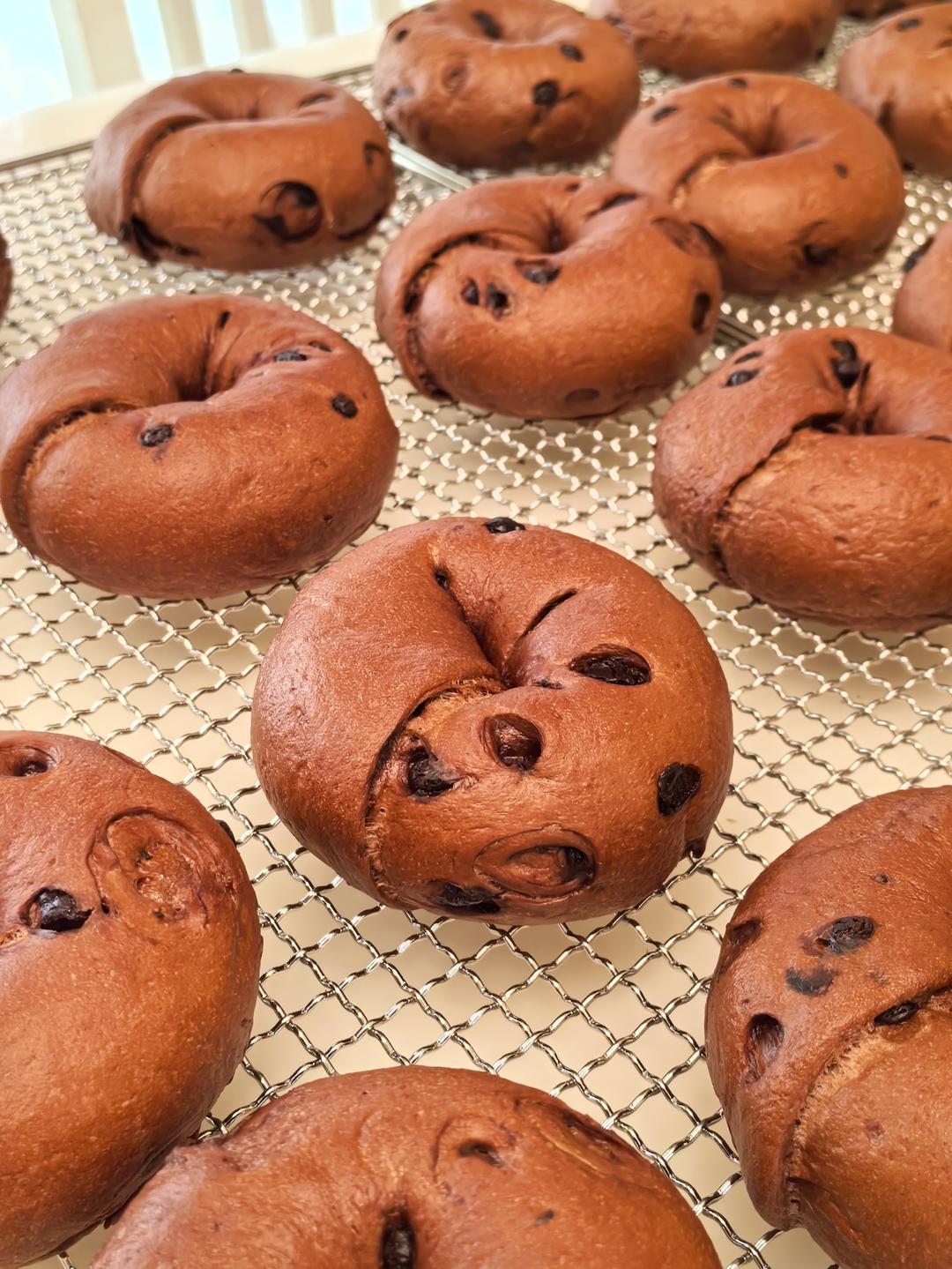 巧克力栗子贝果