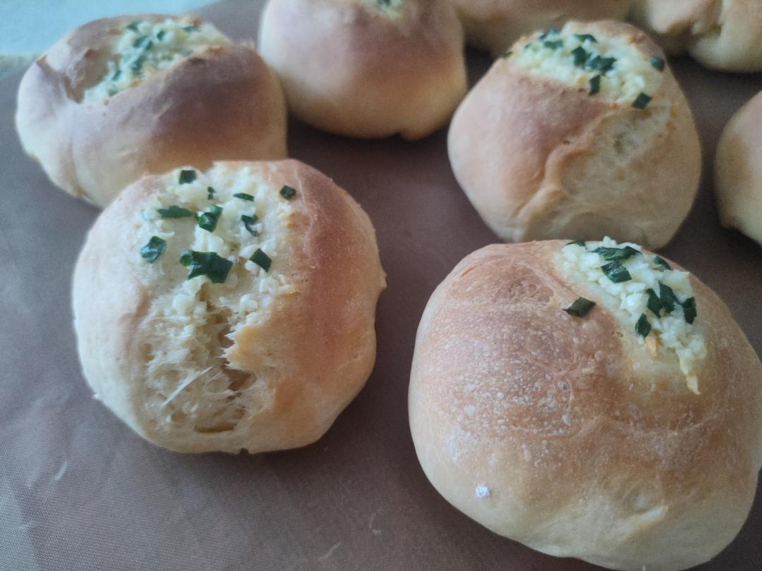一次发酵，满屋飘香巨好吃的蒜香面包