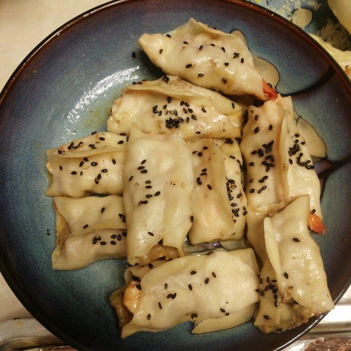 酥脆鲜虾锅贴