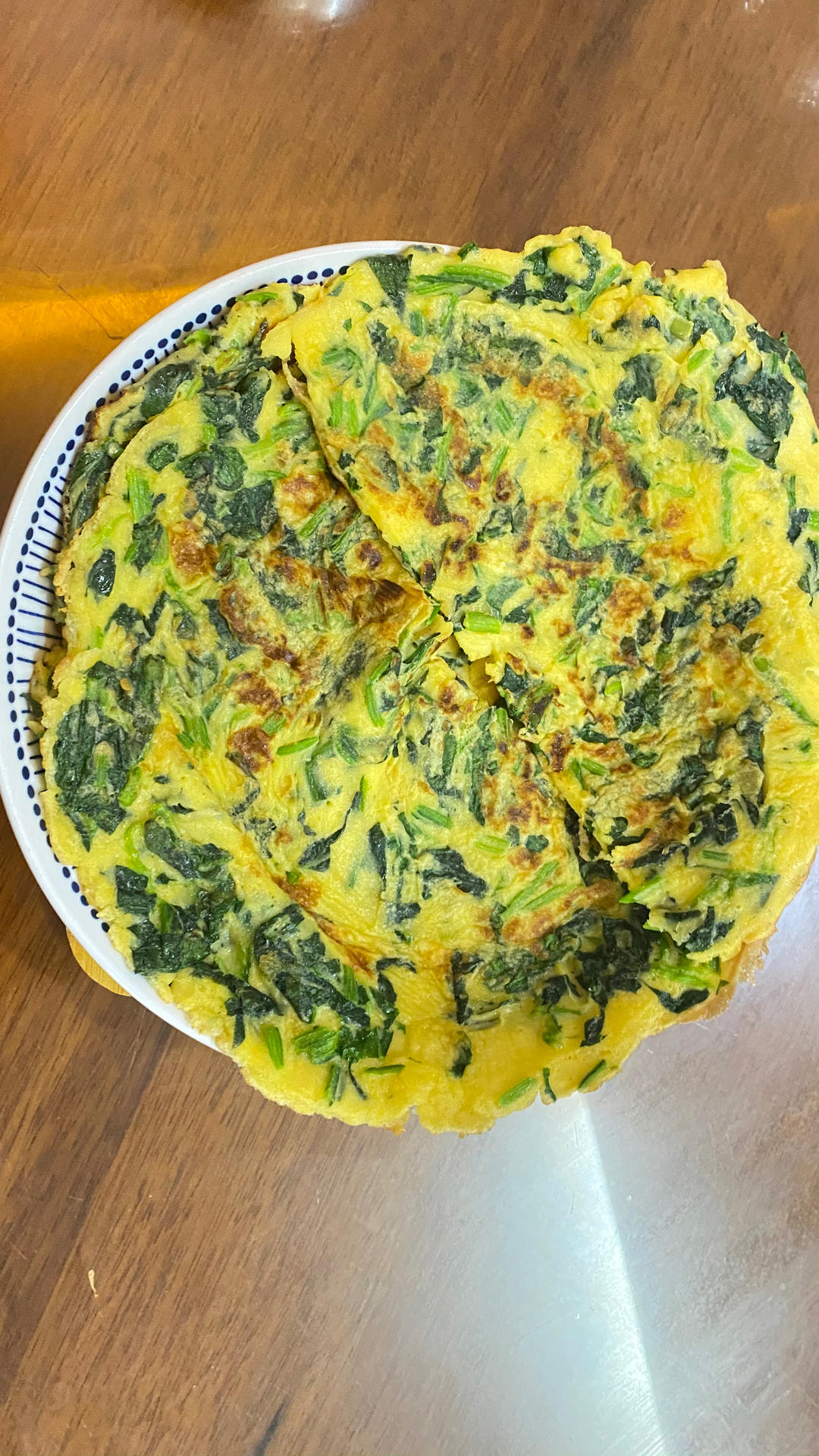 菠菜鸡蛋饼