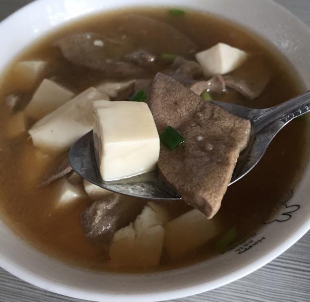 豆腐猪肝汤的做法