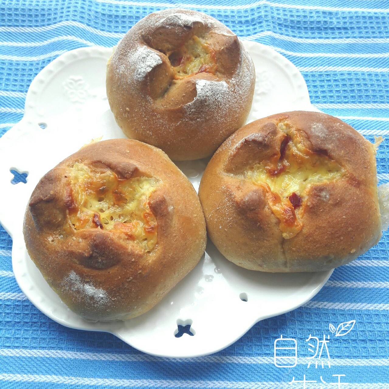 全麦芝士熔岩面包