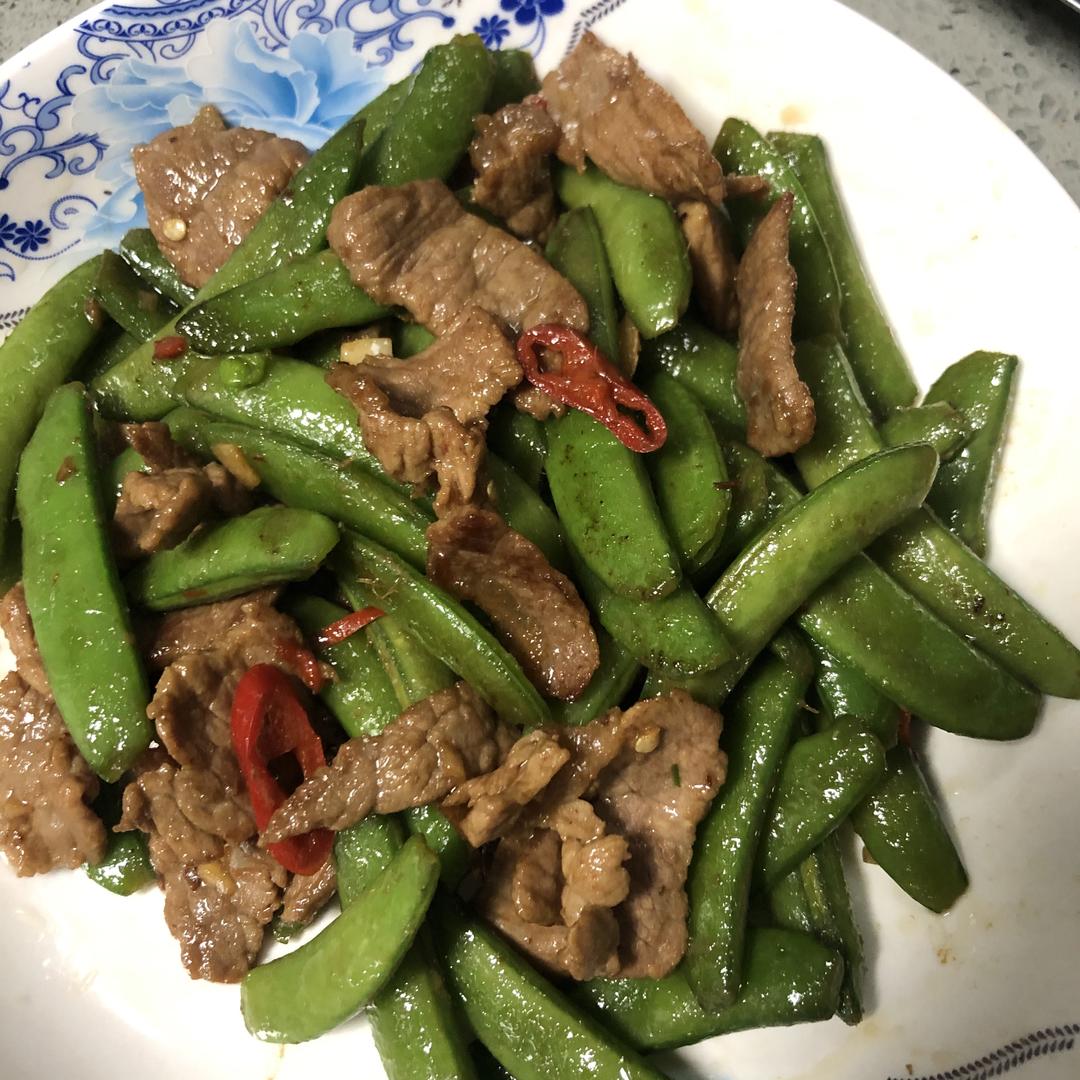 荷兰豆炒牛肉的做法