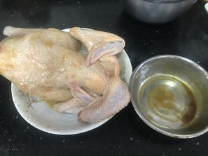 盐焗鸡(电饭煲)&鸡油饭的做法 步骤4