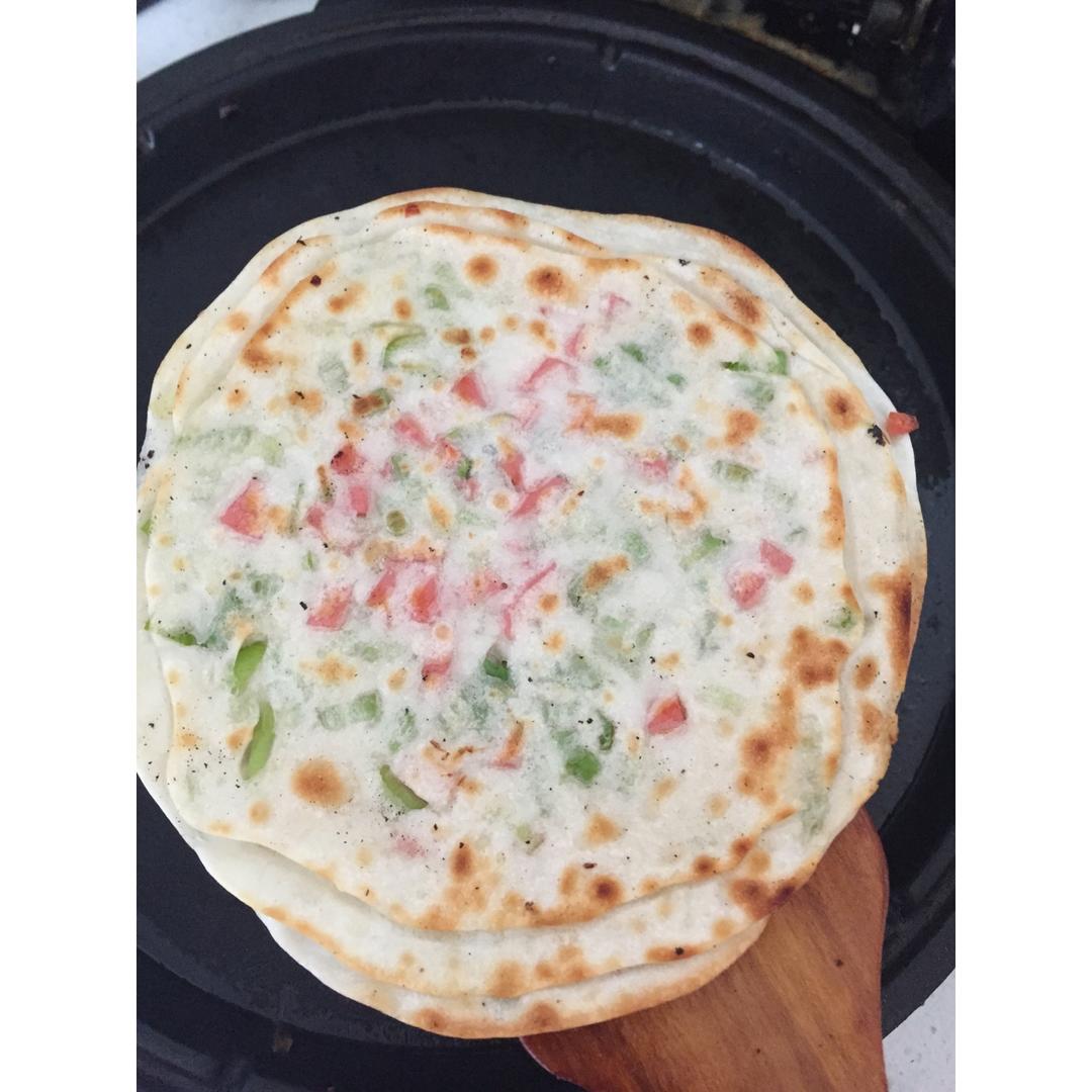 葱油饼（饺子皮 懒人快手版）