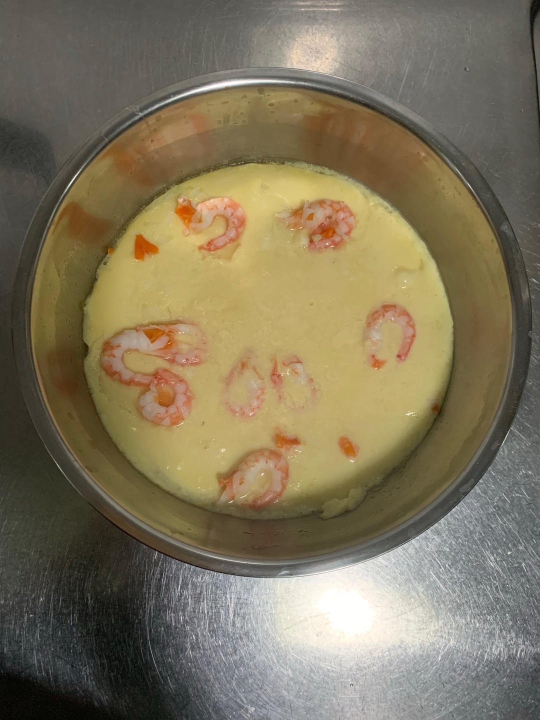 滑嫩的虾仁蛋羹
