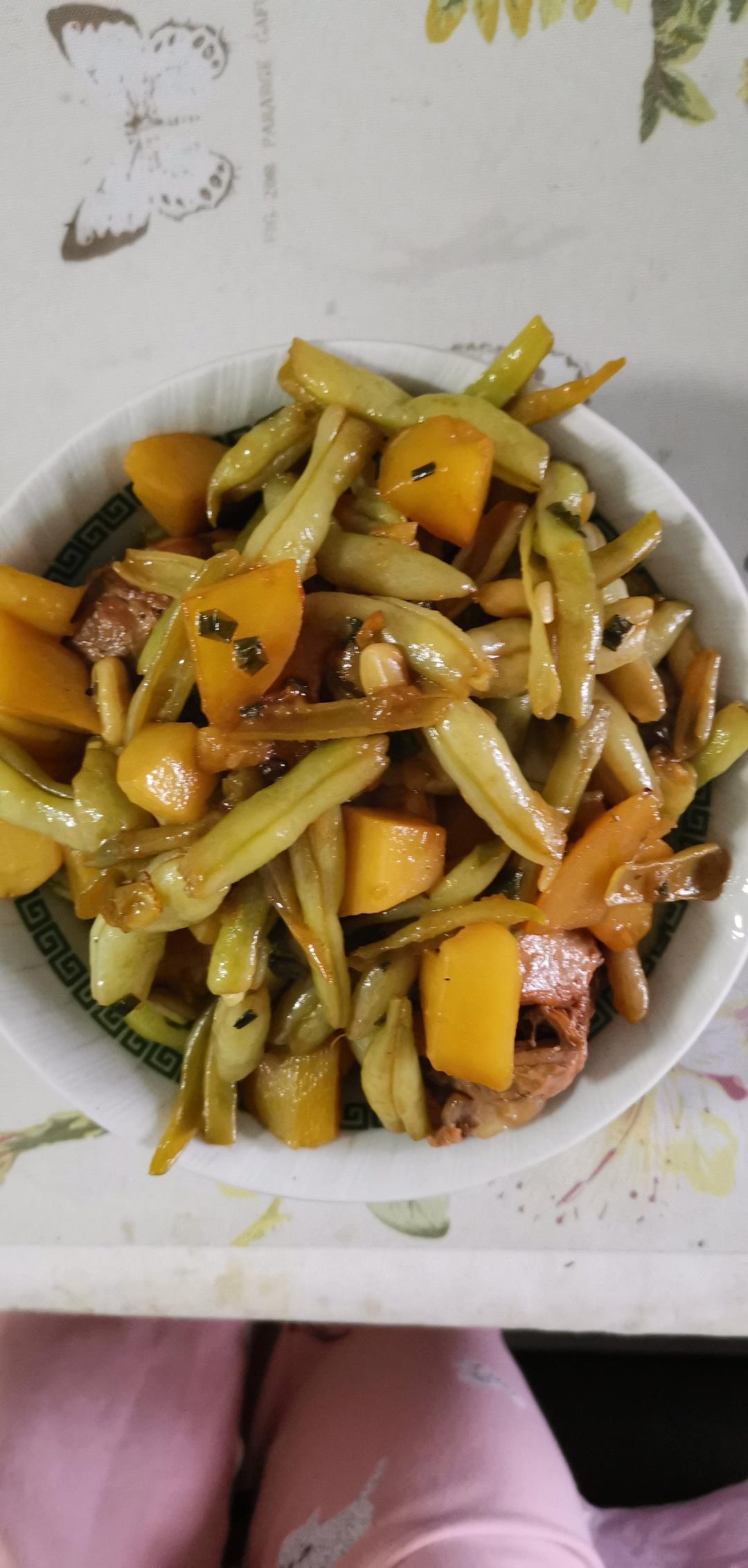 土豆炖豆角