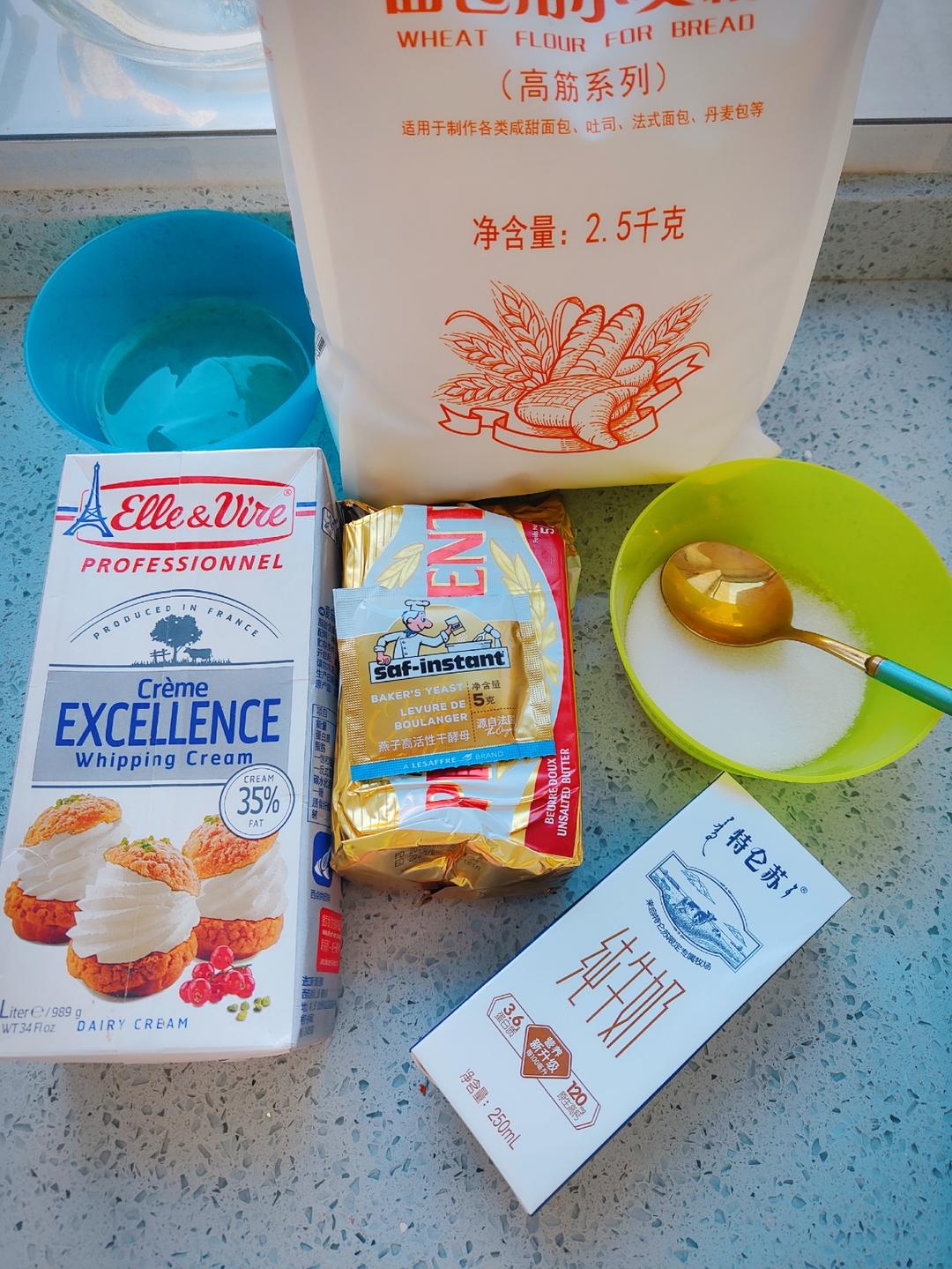 纯奶手撕吐司的做法 步骤1