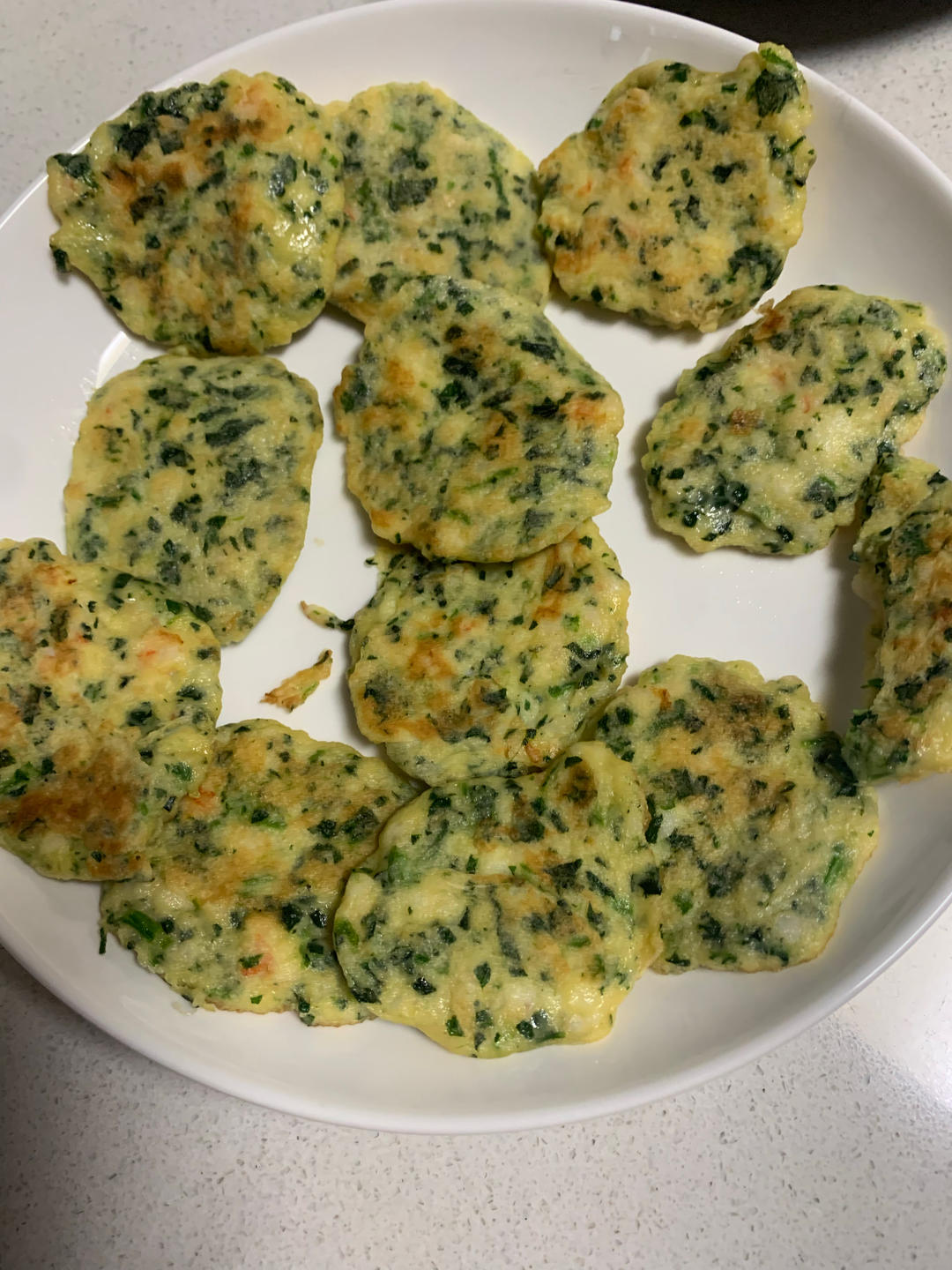 菠菜虾仁饼(可当一岁宝宝辅食)