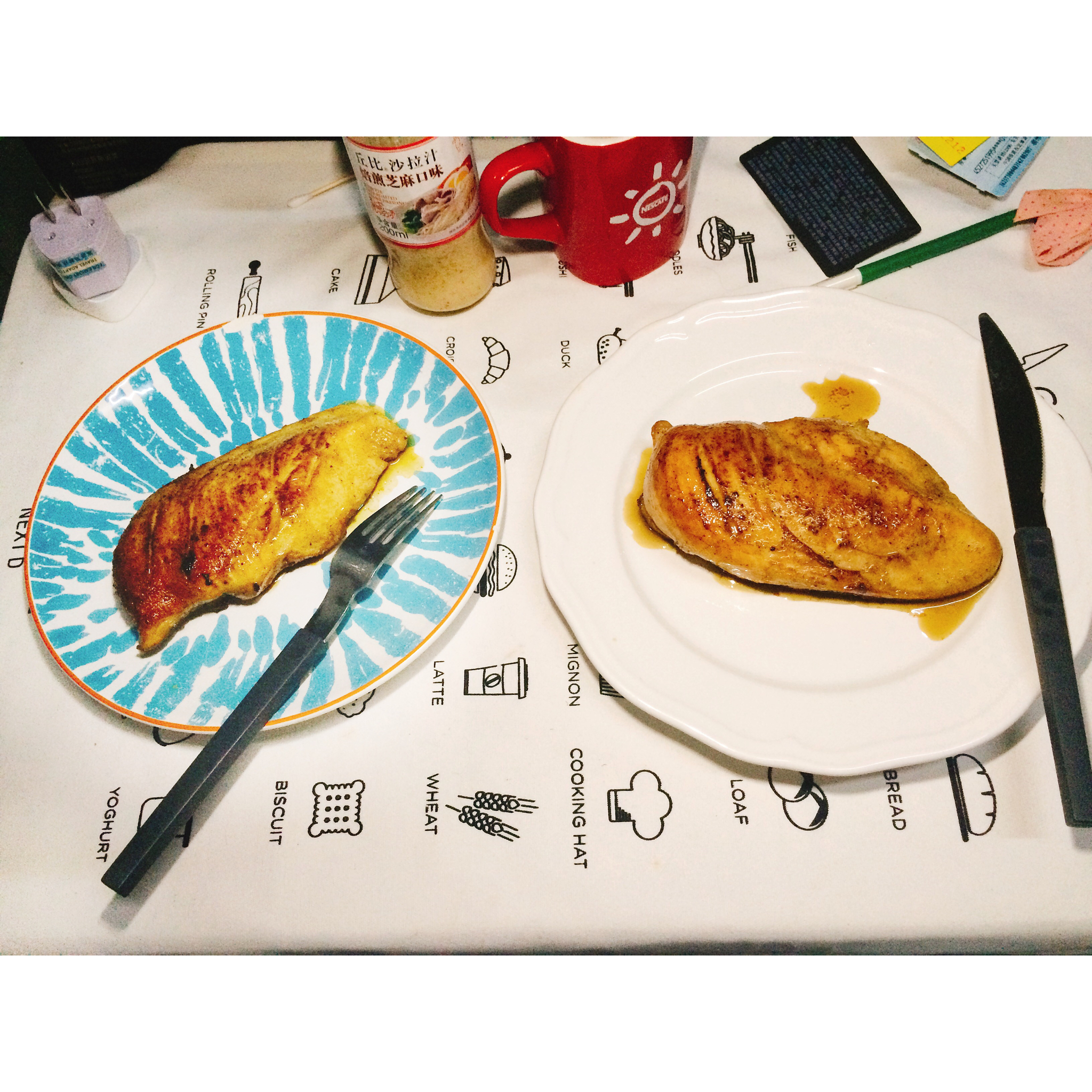 酷炫屌炸天好吃的煎鸡胸肉（香蒜蜂蜜煎鸡胸肉）