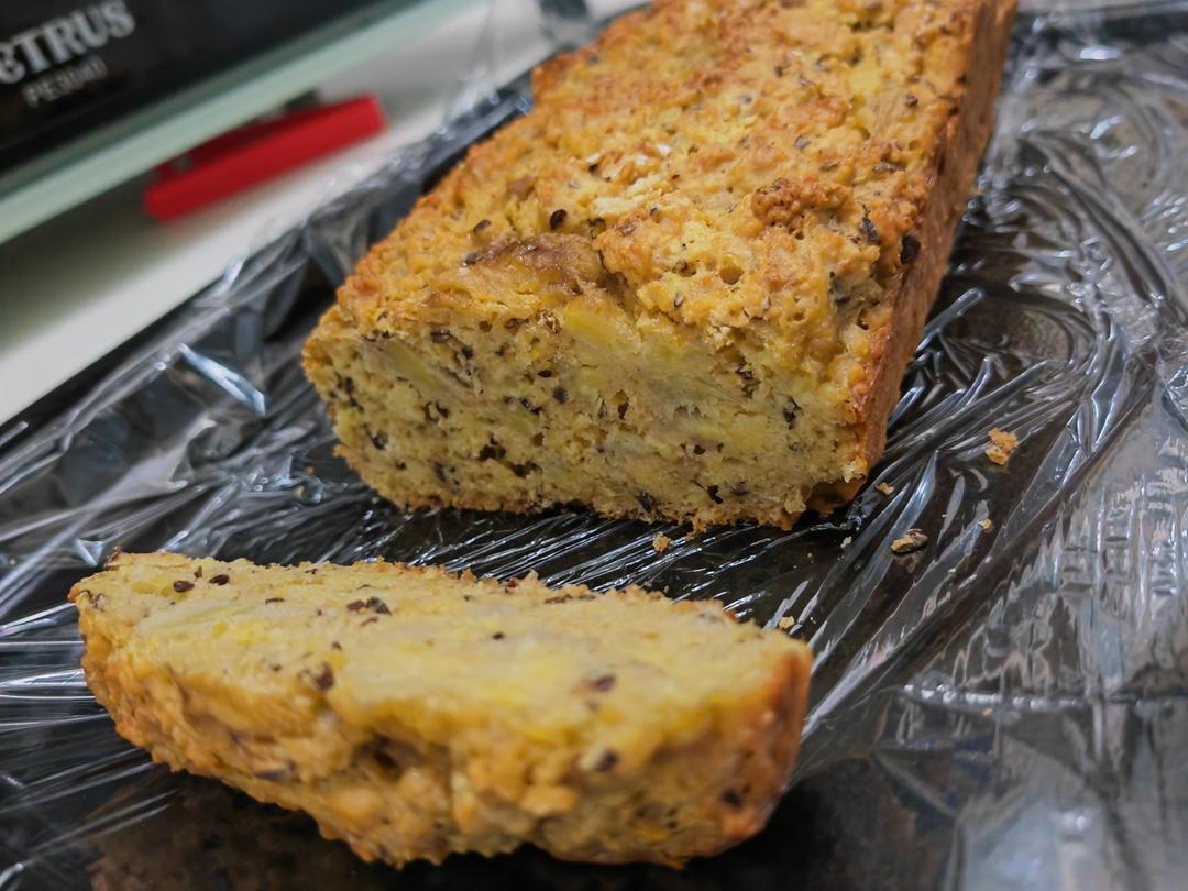 100%全谷物香蕉快手面包丨健康·烘焙