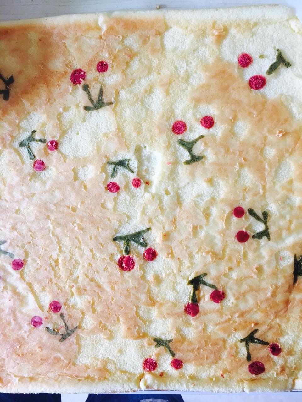 甜美樱桃彩绘蛋糕卷🍒