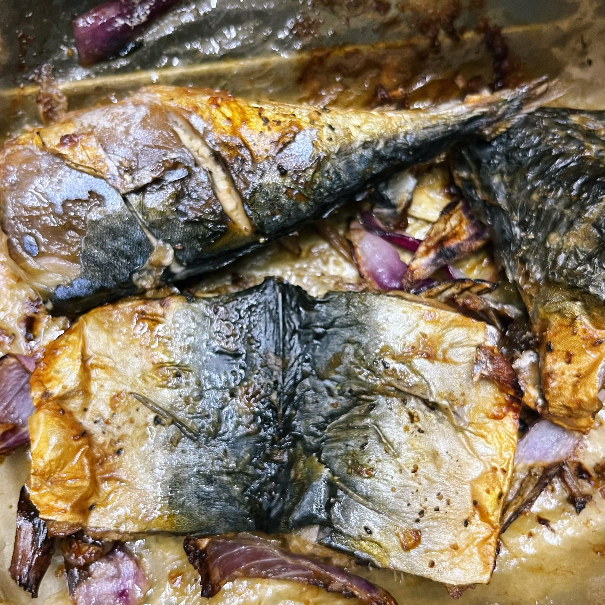 超简单快手盐烤青花鱼的做法