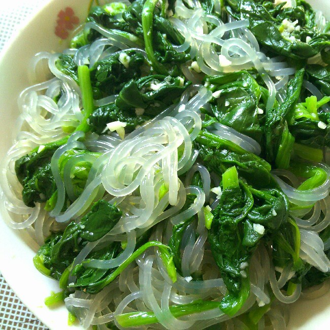 凉拌菠菜粉丝