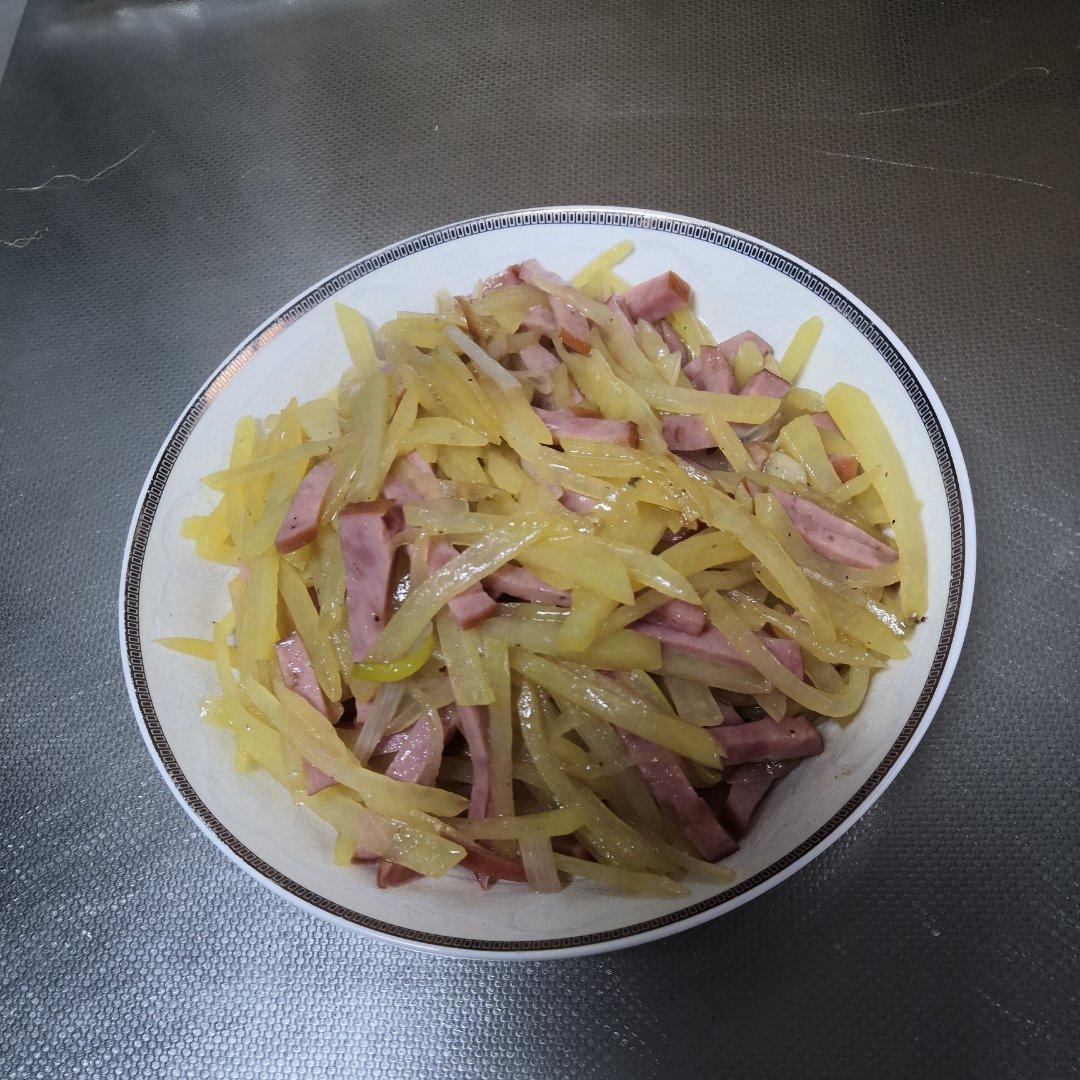 土豆丝炒火腿