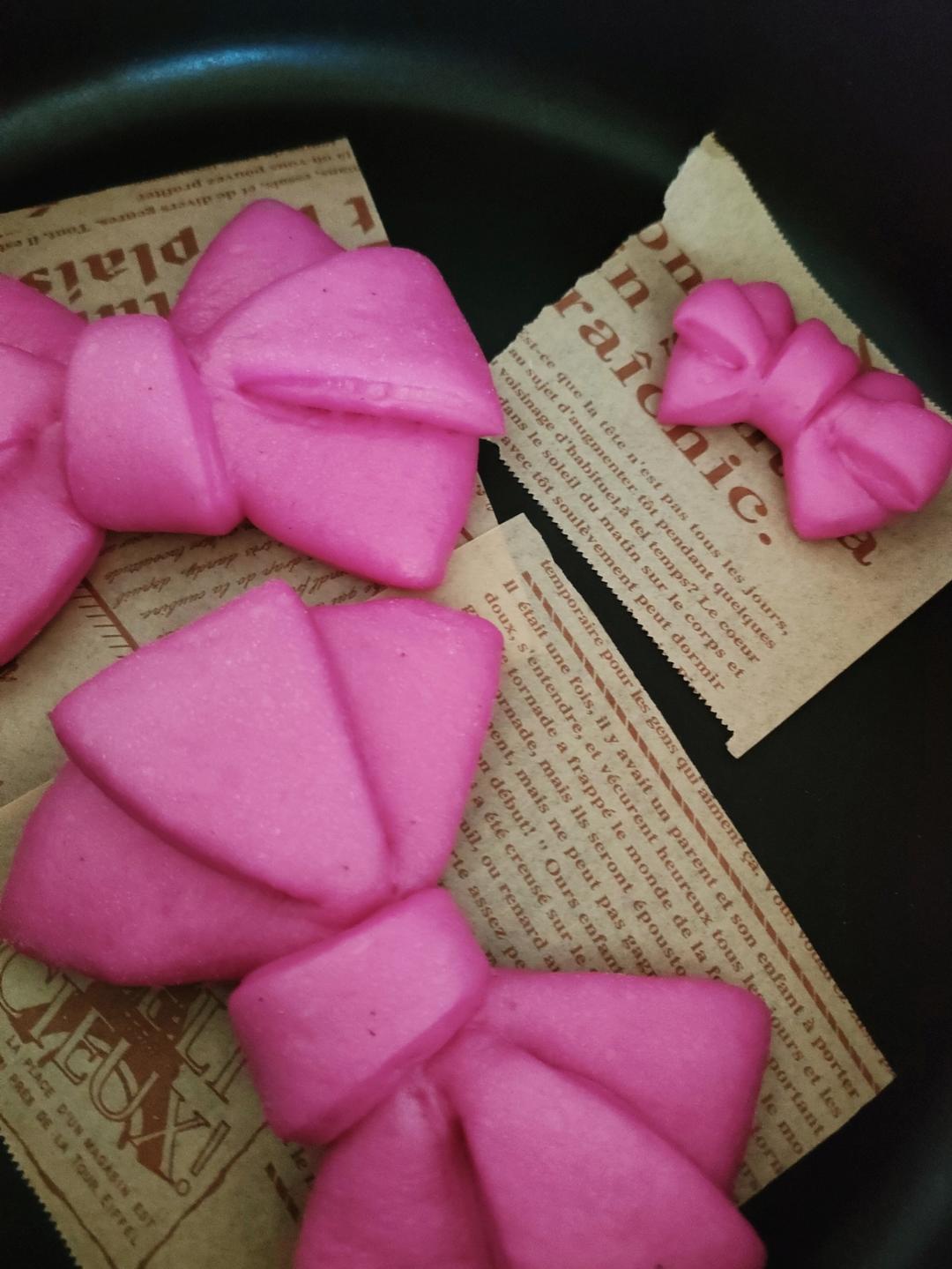 火龙果蝴蝶结面包（一次发酵）
