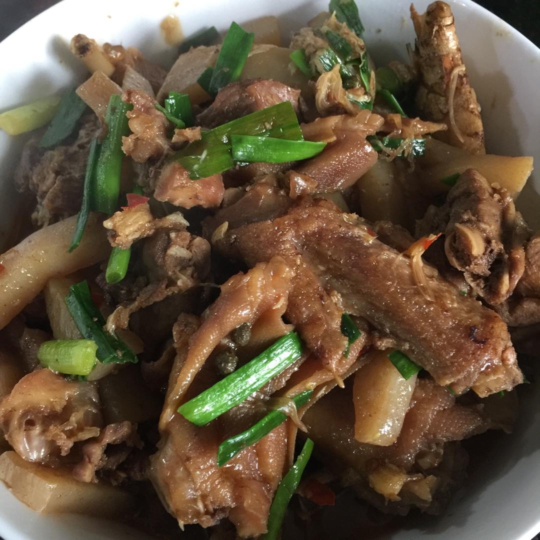 魔芋烧鸭 愚鱼_e196做的魔芋烧鸭 赞 魔芋豆腐,鸭,泡椒泡姜,葱姜,郫县