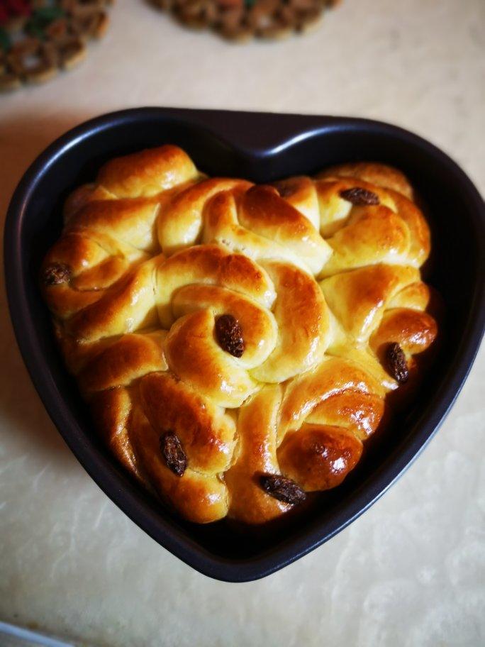 心形玫瑰花面包