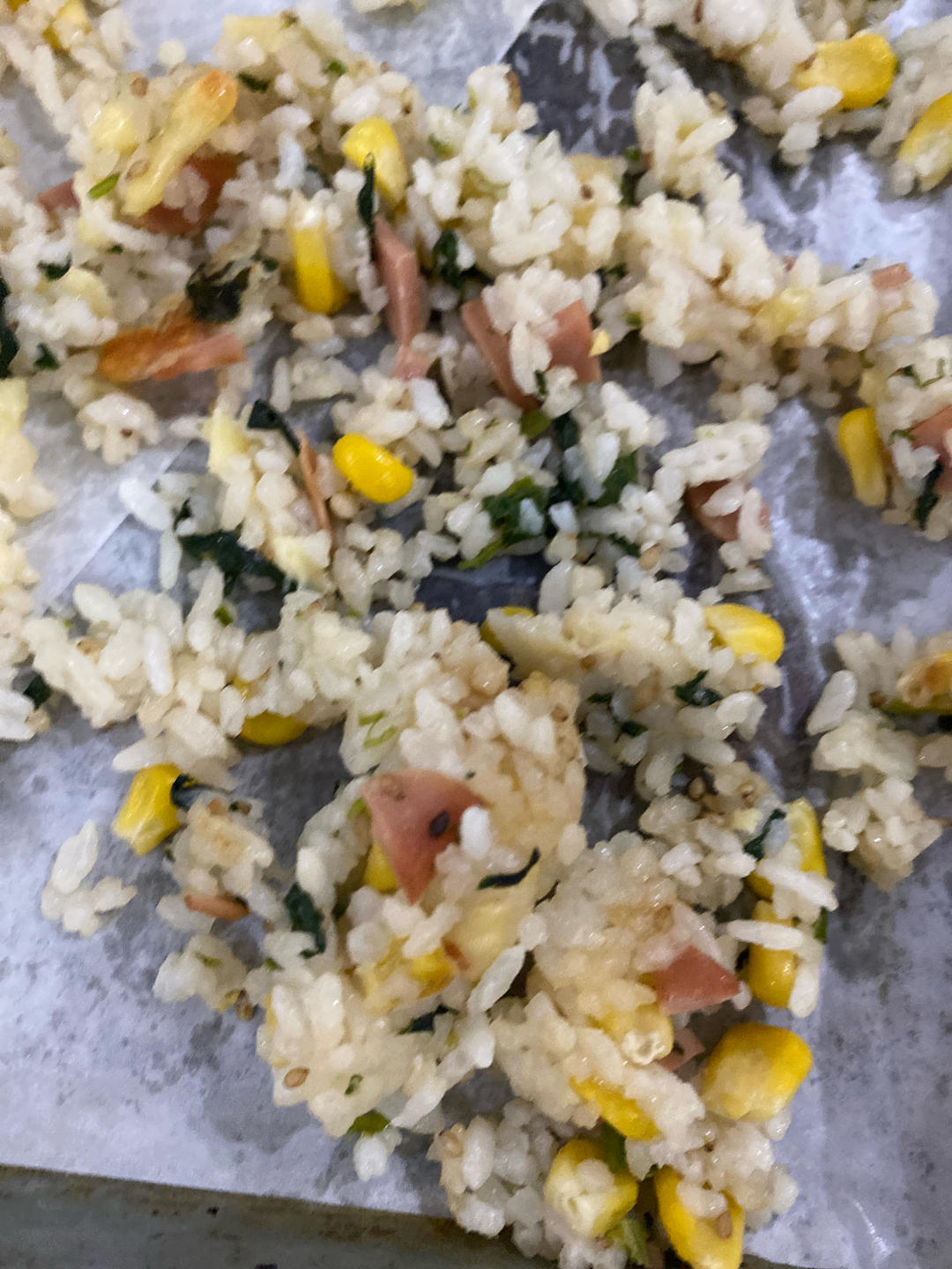 空气炸锅【芝士烤饭团】消灭剩饭