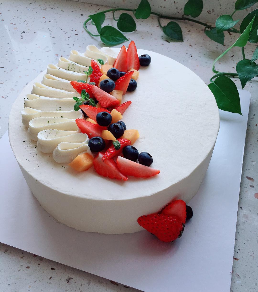 紫馨^_^做的戚风蛋糕(不回缩,裱花打底首选)