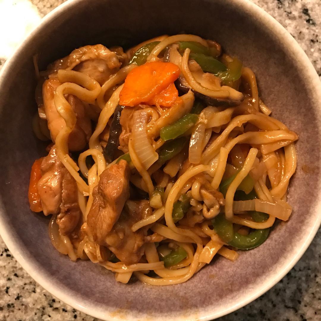 鸡肉版新疆干煸炒面