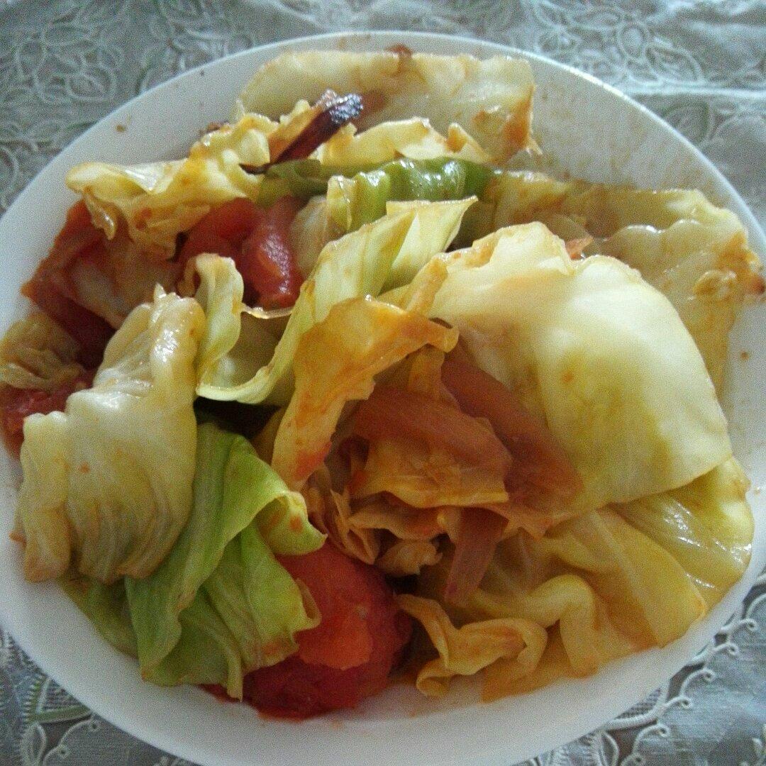 番茄炝炒圆白菜