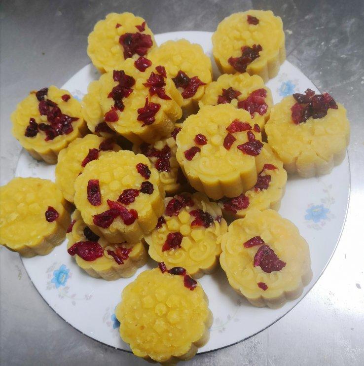 不甜不腻的蔓越莓绿豆糕，两种绿豆泥做法