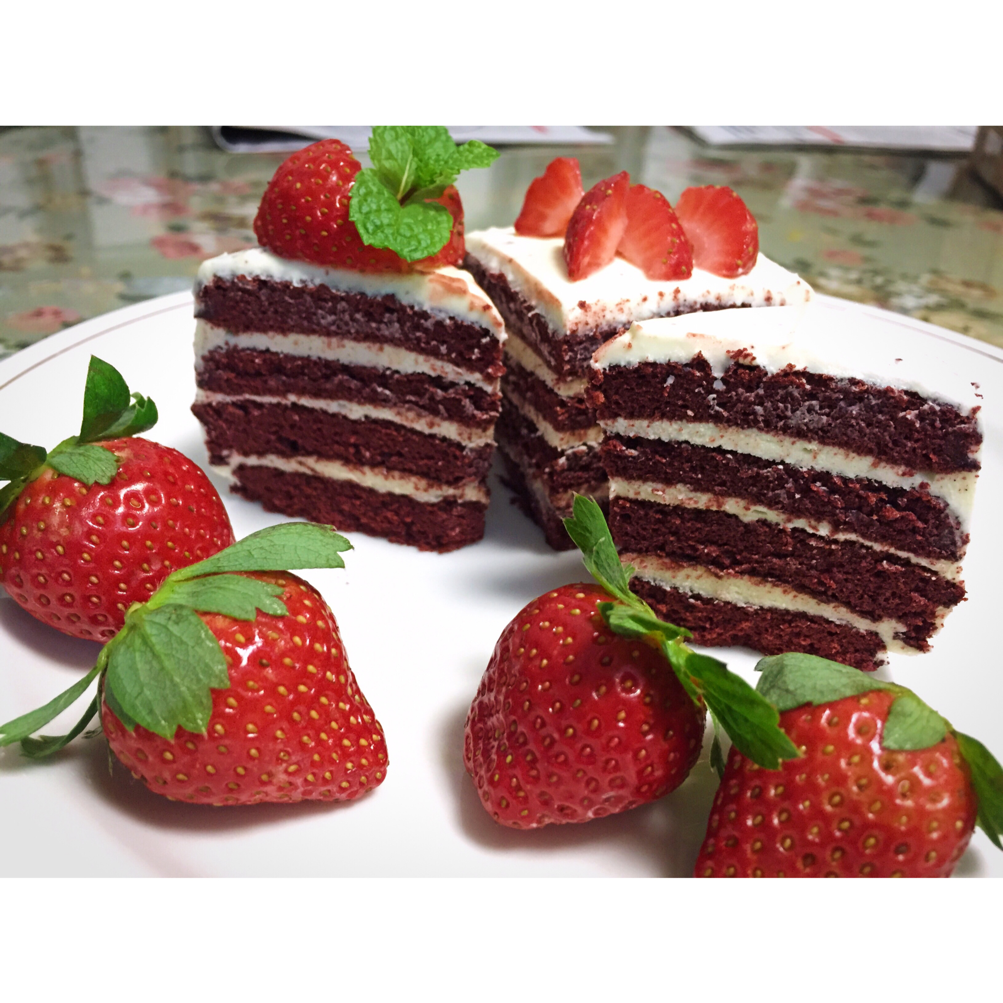 呀煲煲做的red velvet cake红丝绒蛋糕(6寸)