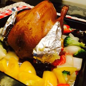 圣诞烤鸡-自家酱料，两吃缤纷烤箱版 鸡架子烧汤的做法 步骤9