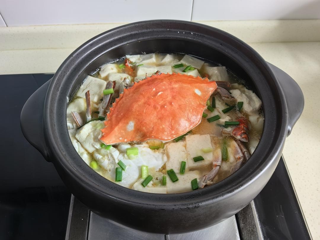 白蟹豆腐煲