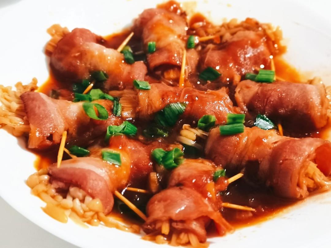 No.70茄汁培根金针菇卷🥓