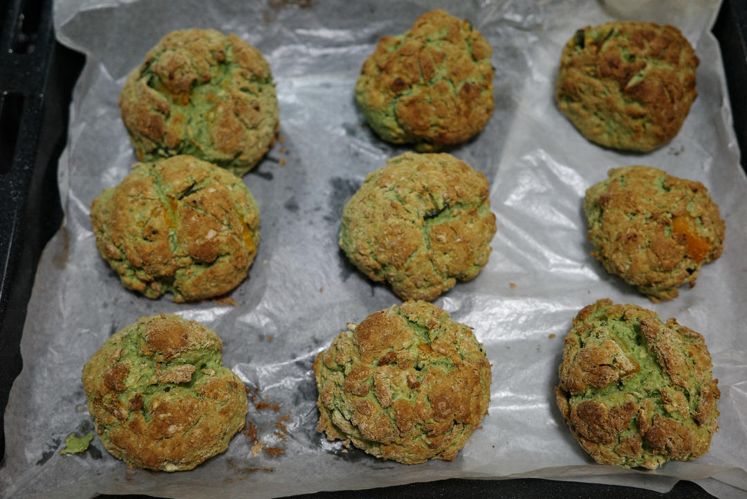 菠菜南瓜奶酪丹波面包丨健康·烘焙