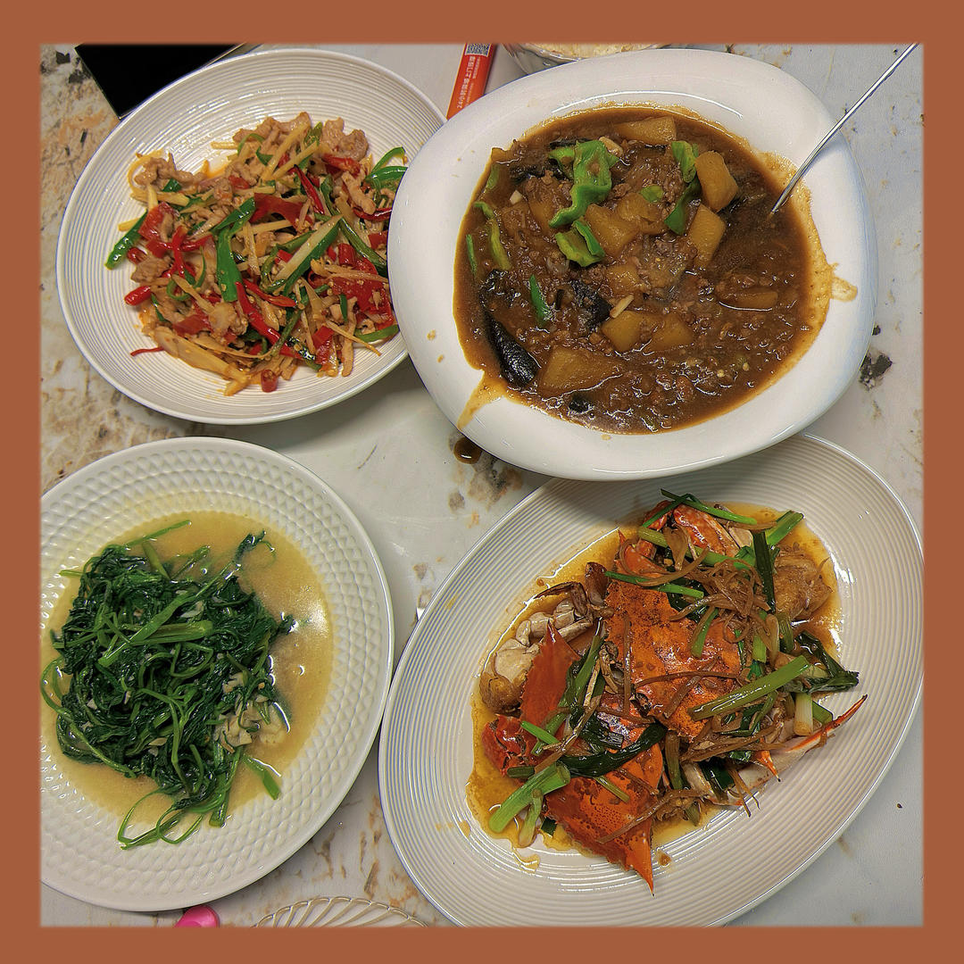葱姜炒梭子蟹（very easy）