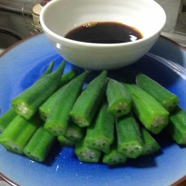 白灼秋葵