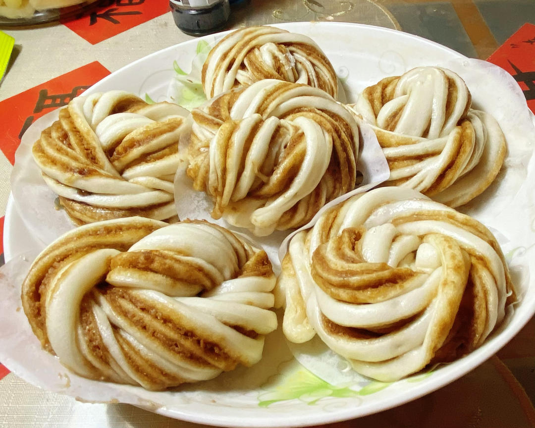 芝麻酱红糖花卷